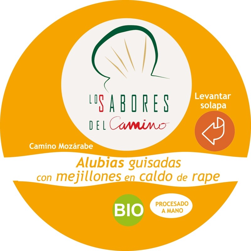 Alubias guisadas con Mejillones DOP BIO en caldo de rape